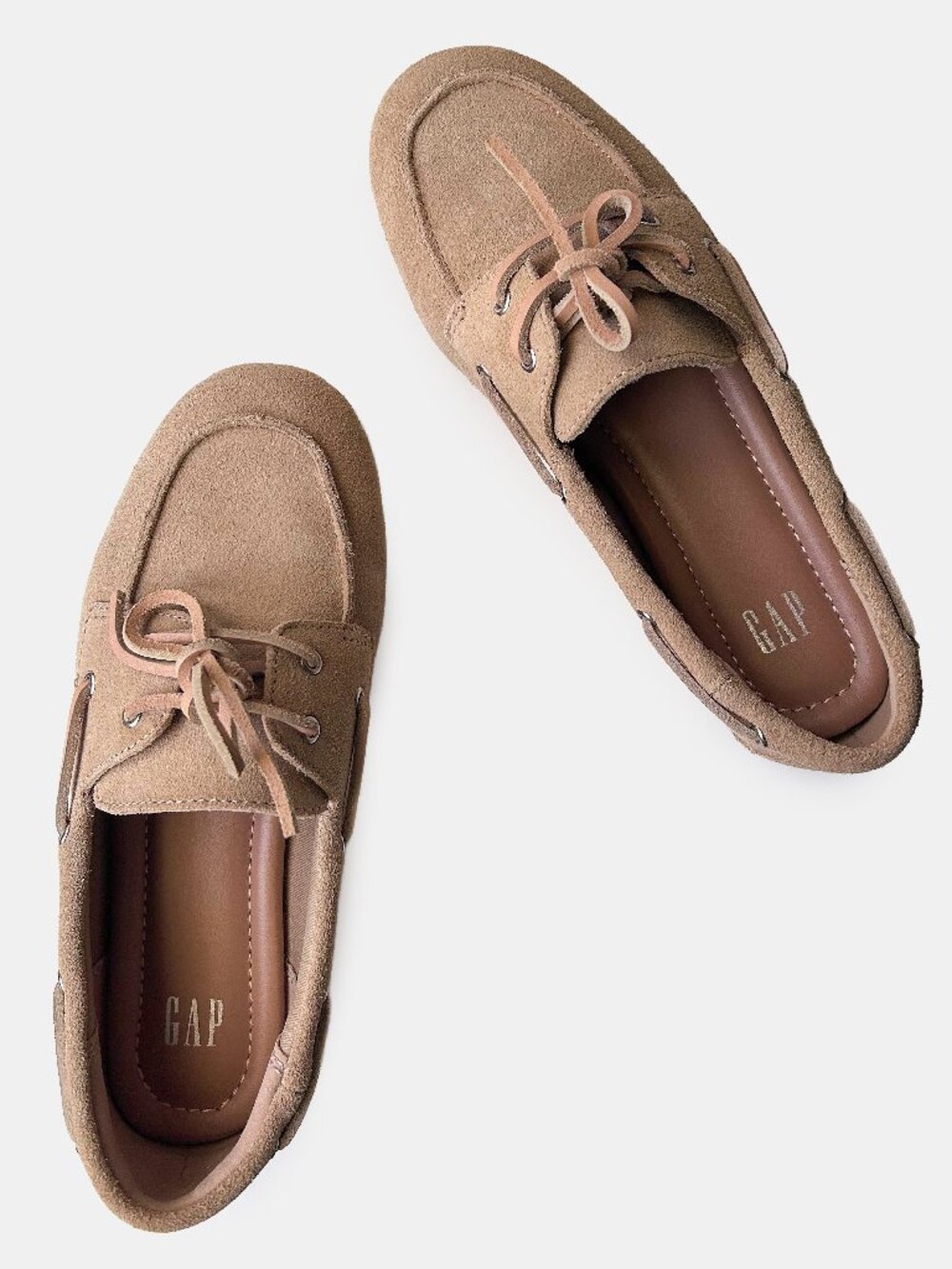 Leather suede boat shoes by Gap